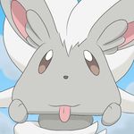  big_ears brown_eyes chinchilla cinccino hair long_hair looking_at_viewer mammal nintendo pochi_yuki_mhp2g pok&#233;mon pok&eacute;mon rodent silly_face solo tongue tongue_out video_games 