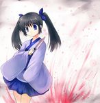  black_hair blood blue_eyes eri_(resia) highres houchou-san_no_uwasa knife sashimi_houchou-san solo twintails 