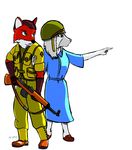  army canine erwin_rommel female fox gewehr_43 male ranger_vest wwii 
