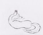  canine flower_fox fox magnificent-arsehole mammal plain_background sketch solo tribal white_background 