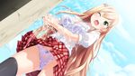  ano_ko_wa_ore_kara_hanarenai blonde_hair blush game_cg giga naruse_manami panties see_through skirt thighhighs underwear usume_shirou water wet 