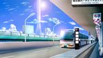  bad_id bad_pixiv_id building bus bus_stop cityscape cloud day ground_vehicle lamppost motor_vehicle no_humans original sky sun 