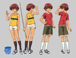  bucket character_sheet colorized fishing_rod male_focus natsuyasumi. official_art production_art short_hair short_shorts shorts yuu_(natsuyasumi.) 