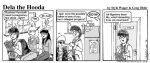 1998 1999 anthro breasts canid canine clipboard clothed clothed_female clothed_male clothing comic dela_aldershaw dela_the_hooda dialogue doctor&#039;s_office ears_back english_text eyewear female fox fur glasses greyscale group hair hooda human jake_mcross looking_up male mammal monochrome pen_(object) pivoted_ears style_wager sue_chan_(dela_the_hooda) sunglasses tail text
