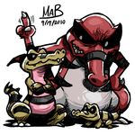  bad_id bad_pixiv_id crocodilian gen_5_pokemon krokorok krookodile lowres no_humans pokemon pokemon_(creature) sandile simple_background stixdude white_background 