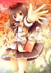 bad_id bad_pixiv_id brown_hair happy hat ichitaro looking_at_viewer notebook open_mouth outstretched_hand pencil red_eyes shameimaru_aya short_hair skirt smile solo tokin_hat touhou wings 