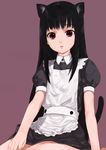  animal_ears baby_princess black_hair cat_ears kusaka_souji long_hair maid solo 