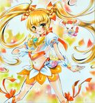  at_classics blonde_hair boots bow choker cure_sunshine hair_ribbon heartcatch_precure! knee_boots long_hair magical_girl marker_(medium) midriff myoudouin_itsuki navel orange_bow orange_choker orange_skirt potpourri_(heartcatch_precure!) precure ribbon sample skirt traditional_media twintails wrist_cuffs yellow yellow_bow yellow_eyes 