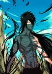  bad_deviantart_id bad_id black_hair bleach getsuga highres kurosaki_ichigo long_hair male_focus sarashi solo spoilers yellow_eyes 