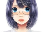  bad_id bad_pixiv_id close-up copyright_request face glasses lips minami_haruya solo 