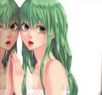  aqua_eyes aqua_hair face hands hatsune_miku lips long_hair mirror portrait solo vocaloid yunomi_(yunomi_imonuy) 