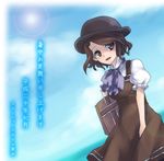  artist_request brown_eyes brown_hair hat shannon shochuumimai solo translation_request umineko_no_naku_koro_ni 