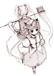  cofepig highres monochrome multiple_girls onozuka_komachi purple rod_of_remorse shiki_eiki sketch touhou 