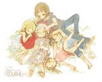  ana_coppola animal barefoot child everyone feet ferret ichigo_mashimaro itou_chika itou_nobue john john_(ichigo_mashimaro) matsuoka_miu multiple_girls sakuragi_matsuri siblings sisters sleeping yukke 