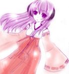  hanyuu higurashi_no_naku_koro_ni horns japanese_clothes miko purple_hair 