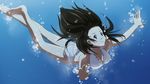  bad_id bad_pixiv_id bikini black_hair chitanda_eru freediving hyouka long_hair minalos purple_eyes solo swimming swimsuit underwater 