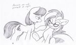  bow_tie cutie_mark dialog dialogue duo english_text equine eyewear female feral friendship_is_magic glasses hair horn horse joey-darkmeat mammal monochrome multi-colored_hair my_little_pony octavia_(mlp) pointing pony sunglasses text unicorn vinyl_scratch_(mlp) 