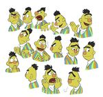  bert black_hair blush expressions sesame_street yellow_skin 