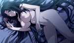  bed black_hair breasts g_yuusuke game_cg kajiri_kamui_kagura long_hair nipples nude 