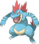  blue_skin feraligatr highres no_humans pokemon pokemon_(game) snout tail teeth 