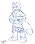  canine fox fox_mccloud knot male mammal nintendo penis solo standing star_fox video_games wolfblade 