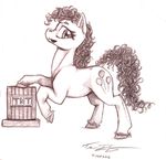  black_and_white cutie_mark equine female feral friendship_is_magic hiroshi-tea horse mammal monochrome my_little_pony pinkie_pie_(mlp) plain_background pony solo tnt white_background 