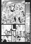  6+girls alice_margatroid animal_ears beard city comic doll facial_hair flower gensoukoumuten glasses greyscale hairband happy hat highres monochrome mouse_ears multiple_boys multiple_girls mustache party rose shanghai_doll smile top_hat touhou translated 