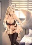  animal_ears bra limeblock lingerie pantsu panty_pull stockings tail thighhighs 