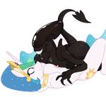  alien_(franchise) alpha_channel anthro anthrofied big_breasts breast_squish breasts crossover crown cutie_mark drooling el-loko equine female friendship_is_magic grin hair horn horse lesbian mammal multi-colored_hair my_little_pony pony princess_celestia_(mlp) saliva winged_unicorn wings xenomorph 