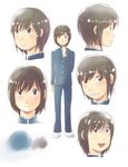 1girl 4040_(artist) black_hair crossdressing expressions hourou_musuko reverse_trap school_uniform short_hair takatsuki_yoshino 