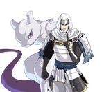  armor highres male male_focus mewtwo official_art pokemon pokemon_+_nobunaga_no_yabou tail uesugi_kenshin 