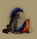  ambiguous_gender avian bird canine crow eosfoxx feral fox mammal raven wolf 
