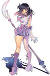  arutera back_bow bad_id bad_pixiv_id banned_artist bishoujo_senshi_sailor_moon boots bow from_behind gloves highres holding holding_spear holding_weapon knee_boots looking_back polearm purple_footwear purple_sailor_collar purple_skirt sailor_collar sailor_saturn sailor_senshi_uniform shadow silence_glaive skirt solo spear staff tiara tomoe_hotaru weapon white_gloves 