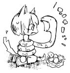  animal_ears bound fang greyscale mapico monochrome open_mouth original sketch snake tail tied_up 