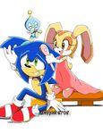  chao cheese_the_chao cream_the_rabbit embarrassed female green_eyes hedgehog lagomorph male mammal rabbit sega sonic_(series) sonic_the_hedgehog young 