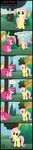  building bushes comic cutie_mark dialog dialogue duo english_text equine eye_contact eyes_closed female feral fluttershy_(mlp) friendship_is_magic fur grass hair horse mammal my_little_pony outside pegasus pink_fur pink_hair pinkie_pie_(mlp) pony sky smile text the_sims toxic-mario tree wings wood yellow_fur young 