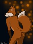 absurd_res anthro butt canid canine fox hi_res kentine male mammal rear_view red_fox solo