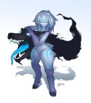 2023 anthro artist_name black_body black_fur blue_eyes blue_markings blue_sclera blue_tongue bovid canid canine canis caprine cloven_hooves digital_media_(artwork) duo fangs featureless_crotch female female_anthro fingers floppy_ears fur fur_markings glowing glowing_markings hair hi_res hooves horizontal_pupils kindred_(lol) lamb_(lol) league_of_legends looking_at_viewer male mammal markings nude open_mouth pupils riot_games ruttinren sheep signature simple_background smile standing tail teeth tongue white_body white_eyes white_fur white_hair wolf wolf_(lol)