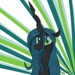  blue_hair changeling equine female feral friendship_is_magic green_eyes hair horn horse looking_at_viewer my_little_pony pony queen_chrysalis_(mlp) salvadordl solo 