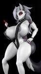 3d_(artwork) absurd_res anthro big_breasts big_butt big_nipples bikini black_background black_ears black_nose bracelet breasts butt canid canid_demon clothing collar darwinthejockey demon digital_media_(artwork) electronics female fur grey_body grey_fur grey_nipples grey_skin grey_tail hair hand_on_butt hand_on_hip hellhound helluva_boss hi_res holding_object holding_phone huge_breasts huge_butt ineffective_clothing jewelry long_hair looking_at_viewer loona_(aeridiccore) loona_(helluva_boss) mammal mostly_nude mostly_nude_anthro mostly_nude_female multicolored_body multicolored_fur multicolored_tail nipples nude phone red_eyes simple_background sling_bikini solo source_filmmaker spiked_bracelet spiked_collar spikes standing swimwear tail thick_thighs white_body white_breasts white_fur white_hair white_skin white_tail wide_hips