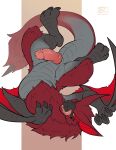 beak capcom claws dragon feral flying_wyvern fur genitals hi_res looking_at_viewer male monster_hunter nargacuga nude penis simple_background solo tail thesecretcave tongue tongue_out wings wyvern