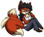  anthro black_hair blue_eyes canine female fox hair invalid_tag mammal pg sally sally_eliwood sarsis solo 