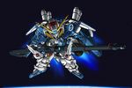  chibi energy_gun ex-s_gundam gun gundam gundam_sentinel mecha no_humans noah_noah solo space weapon 