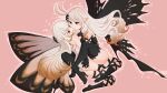  2girls absurdres airy_(bravely_default) anne_(bravely_second) annoyed antenna_hair ass ass_grab bare_shoulders black_footwear black_gloves black_leotard black_socks black_thighhighs black_wings blue_eyes boots bravely_default:_flying_fairy bravely_default_(series) bravely_second:_end_layer breast_press brown_hair butterfly_wings cheek-to-cheek cheek_squash clenched_teeth clothes_lift dress dress_lift elbow_gloves face-to-face fairy fairy_wings feet gloves gradient_hair grey_eyes hand_on_another&#039;s_head heads_together high_heels highres holding_hands hug insect_wings leg_lock legs leotard lifted_by_another long_hair multicolored_hair multiple_girls no_panties no_shoes one_eye_closed pointy_ears pussy short_dress smile socks soles spicy_bardo strapless strapless_dress symmetrical_docking teeth thigh_boots thigh_strap thighhighs thighs toes white_dress white_hair white_wings wings yuri 
