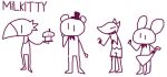 animatronic anthro avian bear bird bonnie_(fnaf) canid canine chica_(fnaf) chicken clothing female five_nights_at_freddy&#039;s fox foxy_(fnaf) freddy_(fnaf) galliform gallus_(genus) group guitar hat headgear headwear lagomorph leporid machine male mammal milkitty monochrome mouthless musical_instrument phasianid plucked_string_instrument rabbit robot ruby_quest scottgames smile stick_arms string_instrument style_parody stylized top_hat