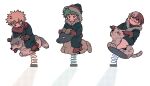  3boys 7th_popularity_poll_(boku_no_hero_academia) bakugou_katsuki black_coat blonde_hair boku_no_hero_academia boots brown_gloves closed_mouth coat commentary_request freckles fur-trimmed_coat fur-trimmed_headwear fur_trim gloves green_eyes green_hair hat highres long_inochi male_focus midoriya_izuku multicolored_hair multiple_boys red_footwear red_gloves red_hair red_scarf scarf short_hair simple_background spiked_hair split-color_hair spring_rider todoroki_shouto white_background 