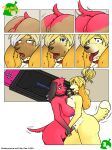 after_transformation animal_crossing anthro anus balls balls_shrinking big_breasts blonde_hair blueberrysnow blush breast_squish breasts breasts_frottage butt canid canine canis cherry_(animal_crossing) collar comic deiser domestic_dog duo eyes_closed facial_piercing female female/female floppy_ears fur fur_growth gender_transformation genitals growth hair hand_holding hi_res human_to_anthro isabelle_(animal_crossing) long_ears mammal mtf_transformation nintendo nintendo_switch nose_piercing nose_ring nude open_mouth piercing pubes pussy red_body red_fur ring_piercing shih_tzu smile species_transformation squish tail tail_growth tail_motion tailwag tf_into_fictional_character tongue tongue_out toy_dog transformation yellow_body yellow_fur