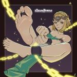 1:1 2024 5_toes absurd_res black_nails blonde_hair chain chained colored_nails digit_ring feet female foot_focus hair hi_res humanoid humanoid_feet humanoid_pointy_ears hylian jewelry mohoshadream nails nintendo not_furry plantigrade princess_zelda ring soles solo tears_of_the_kingdom the_legend_of_zelda toe_ring toes