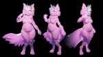 3d_(artwork) 4_toes 5_fingers anthro black_background breasts digital_media_(artwork) digitigrade dragon dragoon343 feet felid female fingers fluffy fluffy_tail fur hair hi_res horn hybrid knees_bent mammal navel neck_tuft nude open_mouth pantherine pawpads paws pink_body pink_eyes pink_fur pink_hair raised_arm simple_background slightly_chubby smile snow_leopard snowflake snowflake_(soulsandeev) snowflake_marking solo tail teal_mouth teal_pawpads teal_tongue thick_thighs toes tongue tuft wide_hips