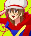  brown_hair genderswap hat hood hoodie kotone_(pokemon) long_hair pokemon pokemon_(game) pokemon_hgss 